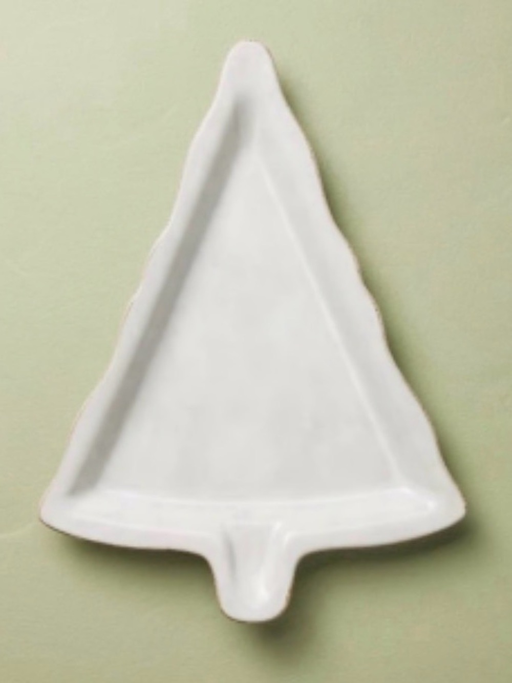 Hearth & Hand Christmas 10"x13.5" Stoneware Tree Shape Holiday Cookie Plate